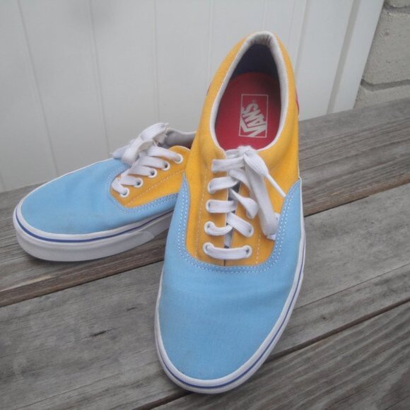 Vans Men's Shoes ERA CANVAS 'COLOR BLOCK Blue Pink and Orange 10.5 - Picture 1 of 7